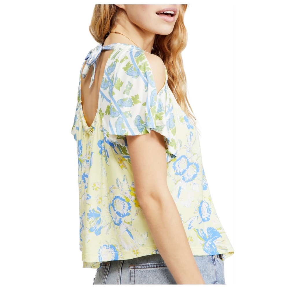 Free People Baja Babe Cold Shoulder Blouse